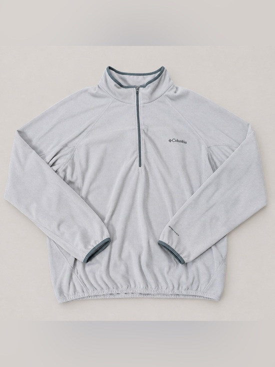 Columbia Other - Columbia Light Gray Half-Zip Fleece Pullover with Dark Trim